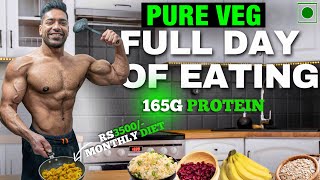 160g Protein In ₹3500 Monthly Vegetarian Diet  Low Budget Full Day Of Eating [upl. by Lalittah]