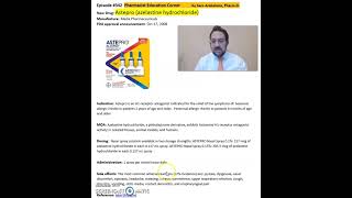 Astepro azelastine hydrochloride Seasonal allergic rhinitis [upl. by Marcello]