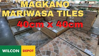 Canvass Tayo ng MARIWASA TILES 40cmx40cm sa Wilcon  Good for OUTDOOR TILES [upl. by Murrah935]