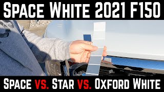 2021 Ford F150 Space White vs Star amp Oxford White  What color is Space White  3 New Headlights [upl. by Larimer]