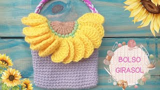 Bolso Girasol tejido en Crochet  Super Fácil [upl. by Solohcin]