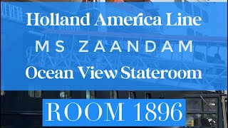 Holland America Line Ocean View Stateroom room tour on the MS Zaandam [upl. by Namad776]