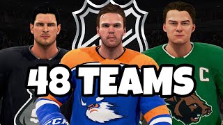 I Expanded the NHL To 48 Teams [upl. by Henghold]