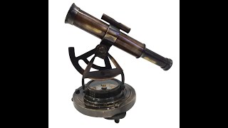 Vintage Design Surveyor Navigation Instrument Theodolite Telescope Compass Nautical Collectible [upl. by Akinej]