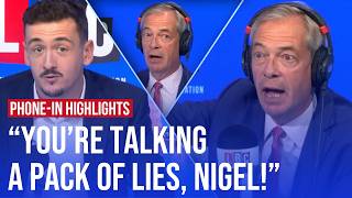 Highlights from Nigel Farage’s no limits phonein on LBC [upl. by Ahsikad101]