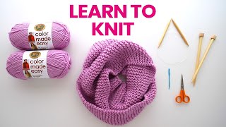 How to Knit a Scarf  no experience needed [upl. by Doloritas560]