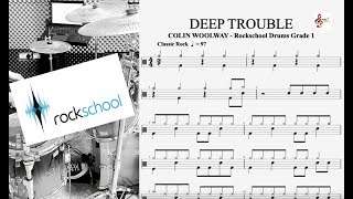 DEEP TROUBLE  Rockschool Grade 1 Drums [upl. by Lucky]