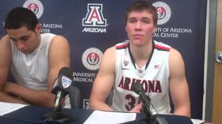 Kaleb Tarczewski Postgame vs USC 12613 by Arizona Athletics [upl. by Sanger]