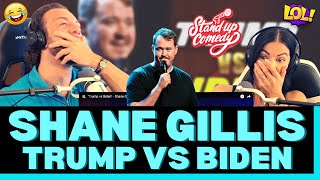 HIS TRUMP IMPRESSION IS ABSOLUTELY PERFECT First time reacting to Shane Gillis  Trump vs Biden [upl. by Thane]