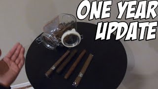 Acrylic  Glass Cigar Humidor 1 YEAR UPDATE [upl. by Aldous951]