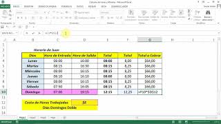 Cáculo de Horas Laborales y Pago de Sueldos por Horas en Excel  Plantillas [upl. by Encratis111]