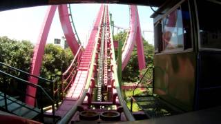 Standing and Loop Coaster Roller Coaster POV Front Seat Yomiuriland Tokyo Japan [upl. by Hayashi]