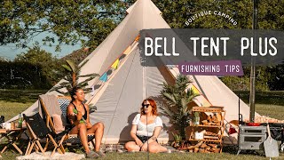 Bell Tent Plus Dressing  Boutique Camping [upl. by Icram]