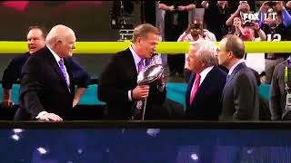 Roger Goodell hands Robert Kraft the Lombardi Trophy after Super Bowl 51 [upl. by Zurheide]