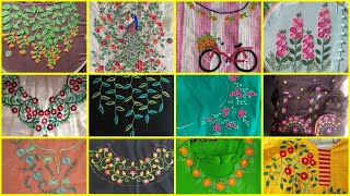 2025 decent hand embroidery designs  eid dresses  festive embroidery designs for dresses diy new [upl. by Neehsas470]