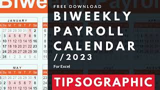 FREE Biweekly Payroll Calendar Excel  2023 [upl. by Aileen]