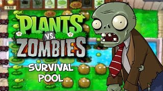 Plants Vs Zombies  Survival Pool  Walkthrough [upl. by Ennej73]