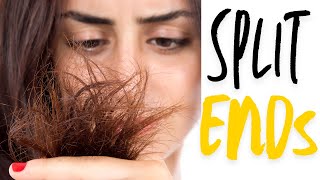 Treating Split Ends  how to get rid of split ends naturally causes of split ends hair strands [upl. by Eisnyl]