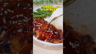 KOREAN STEAK RICE steak koreanfood reels resep [upl. by Krasnoff898]