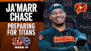 JaMarr Chase on Bengals Matchup With Titans Tee Higgins Future and More [upl. by Ragse747]