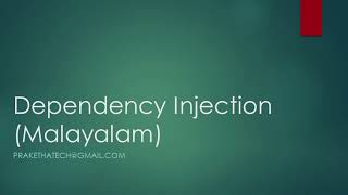 Dependency Injection in C  Malayalam [upl. by Obola]