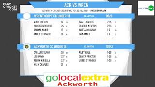 Ackworth CC Under 18 v Wrenthorpe CC Under 18 [upl. by Blackburn]