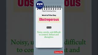 quotObstreperousquot Meaning in English English Vocabulary Course english englishvocabulary [upl. by Waylan]