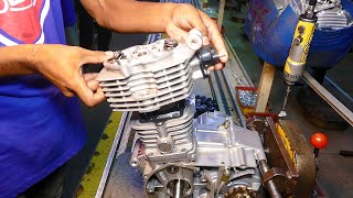 Complete Assembling of a 125cc Motorcycle Engine [upl. by Lovering]