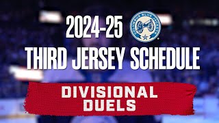 Columbus Blue Jackets 202425 Third Jersey Schedule 💥💥💥 Division Duels 😤 [upl. by Yenot]