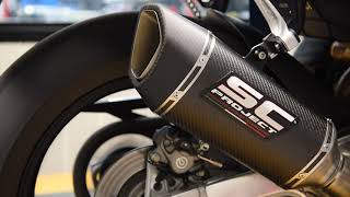 SCProject SC1R muffler for Aprilia RSV4 1100  Racing [upl. by Nomit]