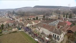 SaôneetLoire  la rencontre des défilés de la SaintVincent vue du ciel [upl. by Waiter]