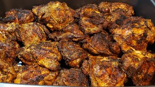 THE BEST WAY TO GRILL CHICKEN THIGHS  SUPERBOWL RECIPE [upl. by Nilerual]