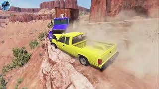 CARS VS CLIFF DROP 052  BEAMNG DRIVE [upl. by Gerdy]