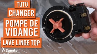 Comment changer la pompe de vidange sur un lave linge TOP [upl. by Yrad]