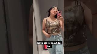 Kazo store beautiful shimmry golden Top kazo clothes beaitiful shimmertop [upl. by Kan]