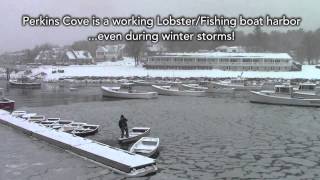 Perkins Cove  Ogunquit  Valentines Eve Snow Storm [upl. by Egide439]