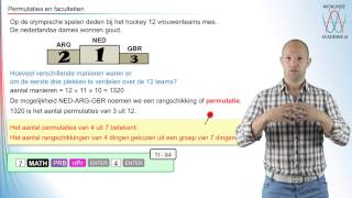 Combinatoriek  permutaties en faculteiten  WiskundeAcademie [upl. by Kola]