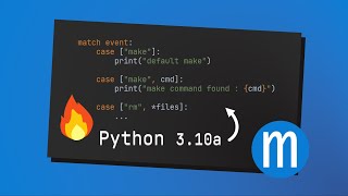 The Hottest New Feature Coming In Python 310  Structural Pattern Matching  Match Statement [upl. by Elayor]