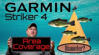 GARMIN STRIKER 4 Fish Finder Coverage Area Tutorial Sonar Cone Tips and Tricks [upl. by Aekerly]