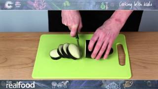 How to dice an aubergine  Cooking with kids [upl. by Draude]