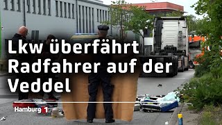 Auf der Veddel Radfahrer von einem LKW erfasst und überrollt [upl. by Gothar]