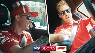 Kimi vs Vettel  Duel driving slalom challenge [upl. by Danyluk]