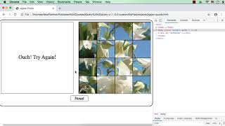 Jigsaw Puzzle using jQuery UI draggable and droppable Interactions Part 7 [upl. by Ellenrahc27]