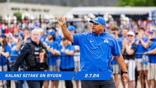 Kalani Sitake Talks 2024 Signing Day on BYUSN [upl. by Akkahs]