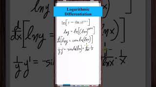 Logarithmic Differentiation  ylnxcosx [upl. by Dirtsa]