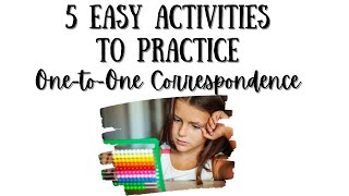 5 Easy Activities to Practice OnetoOne Correspondence [upl. by Michail773]