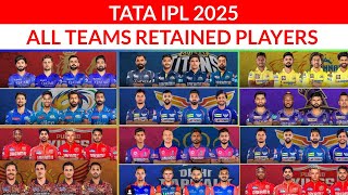 IPL 2025 All Teams Retained Players List Ipl 2025 All Teams Retention Player list  RCBCSKSRHMI [upl. by Kassity]