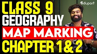 Class 9 Geography  Onam Exam Map Questions  Eduport Class 9 [upl. by Edris]