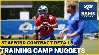 Matthew Stafford Contract Details Revealed Rams Training Camp News amp Notes Rookie Standouts amp More [upl. by Etnovahs]