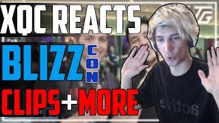 xQc REACTS TO BLIZZCON CLIPS  MORE  xQcOW [upl. by Asilegna]